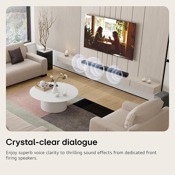 LG S60T 3.1 ch. Soundbar with Wireless Subwoofer, Dolby Audio, TV Synergy, Wow Interface, AI Sound Pro - Image 5