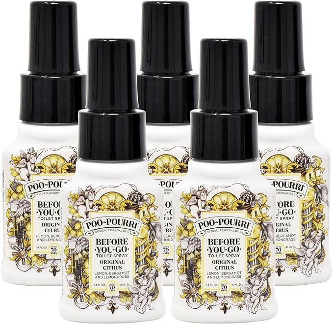 Poo-Pourri Before-You-Go Toilet Spray, Original Citrus 1.4 Ounce - 5 Pack, by Unknown