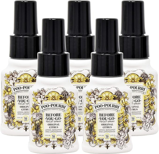 Poo-Pourri Before-You-Go Toilet Spray, Original Citrus 1.4 Ounce - 5 Pack, by Unknown