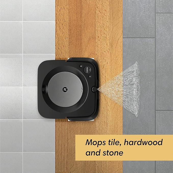 iRobot Braava Jet m6 6113 Ultimate Robot Mop - Wi-Fi Connected, Precision Jet Spray, Smart Mapping, Compatible with Alexa, Ideal for Multiple Rooms, Recharges and Resumes, Graphite - Image 6