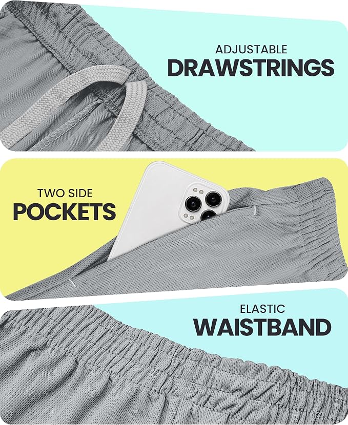 Quick Dry Knit Men's Athletic Shorts Loose-Fit Running Workout Gym Shorts - Image 4