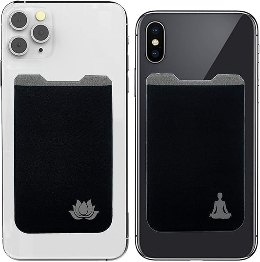 Phone Wallet - Adhesive Card Holder - Cell Phone Pouch - Stick on Lycra Pocket by Gecko - Carry Credit Cards and Cash by GeckoTravelTech