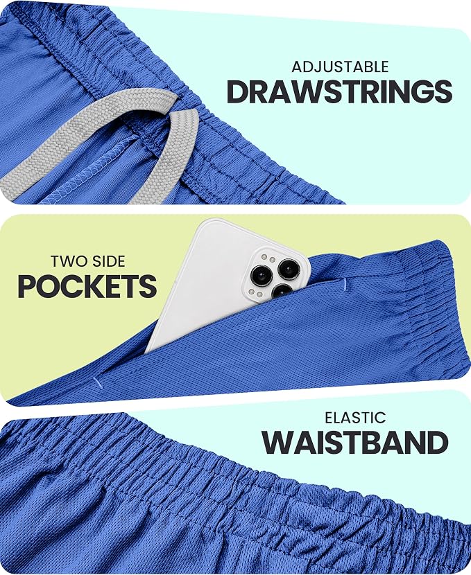 Quick Dry Knit Men's Athletic Shorts Loose-Fit Running Workout Gym Shorts - Image 3