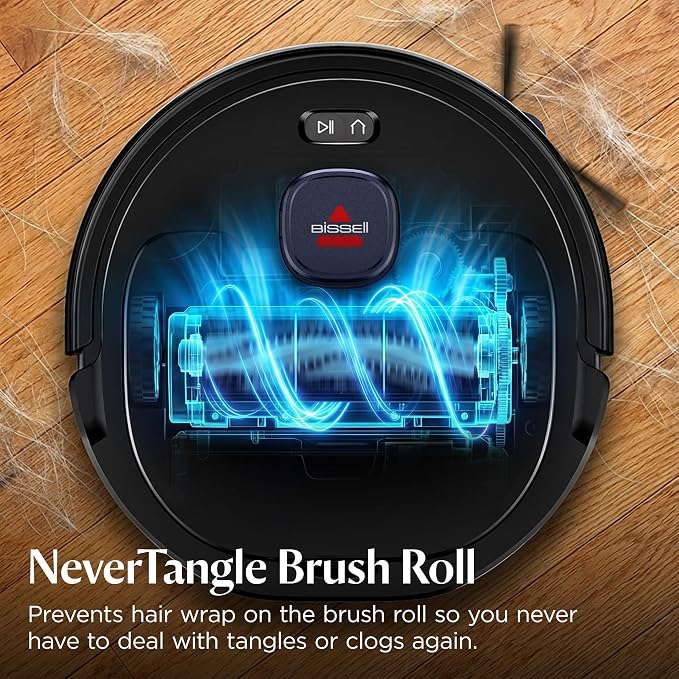 Bissell FlexClean FurForce Robot Vac & Mop, LiDAR Navigation, HEPA, 4270L | 2X stronger suction; NeverTangle brush roll; 180-min runtime; 60-day self-empty base; deep carpet clean - Image 3