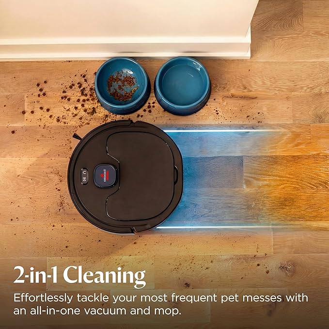 Bissell FlexClean FurForce Robot Vac & Mop, LiDAR Navigation, HEPA, 4270L | 2X stronger suction; NeverTangle brush roll; 180-min runtime; 60-day self-empty base; deep carpet clean - Image 4