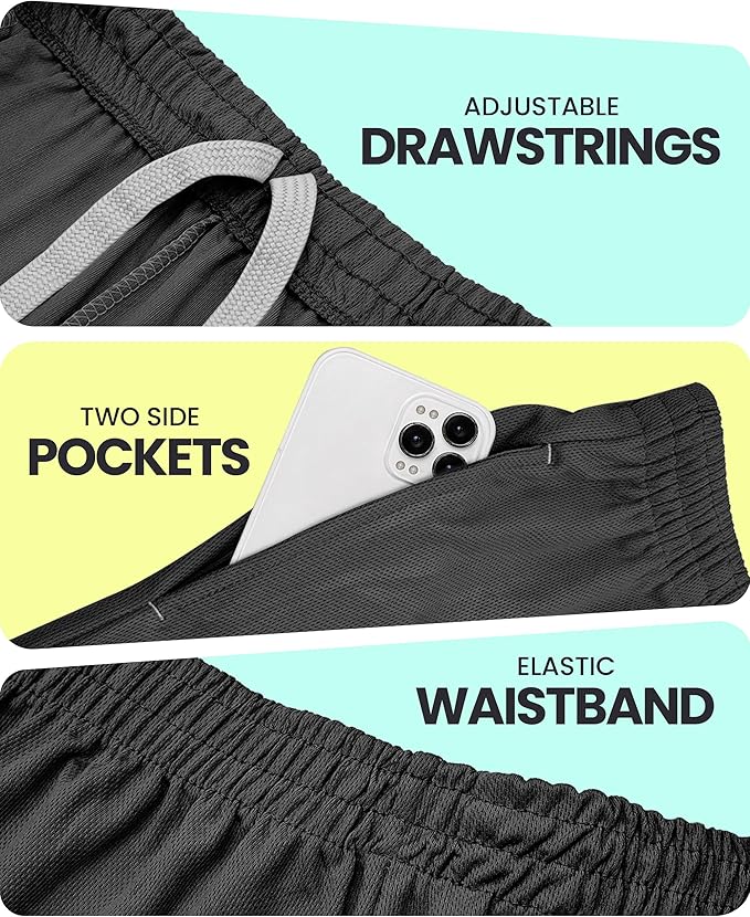 Quick Dry Knit Men's Athletic Shorts Loose-Fit Running Workout Gym Shorts - Image 4