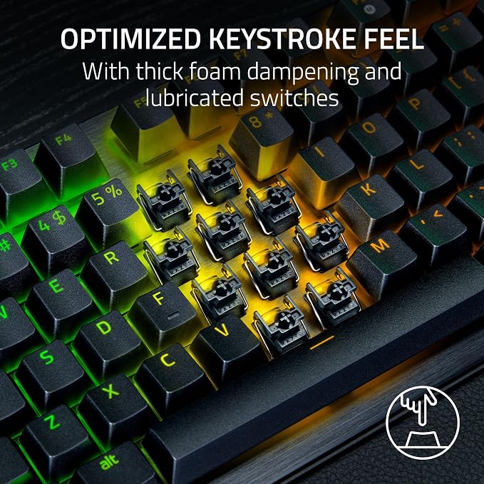 Razer Huntsman V3 Pro 8KHz Esports Gaming Keyboard, Analog Optical, Black | Gen-2 Analog Optical Switches, Rapid Trigger, Adjustable Actuation, Media Controls, PBT Keycaps - Image 8