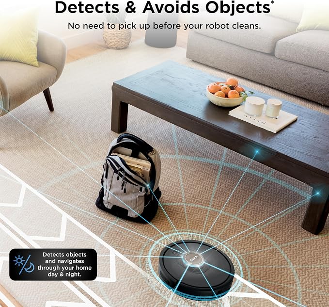 Shark AV2501AE AI Robot Vacuum with XL HEPA Self-Empty Base, Bagless, 60-Day Capacity, LIDAR Navigation, Perfect for Pet Hair, Compatible with Alexa, Wi-Fi Connected, Carpet & Hard Floor, Black - Image 6