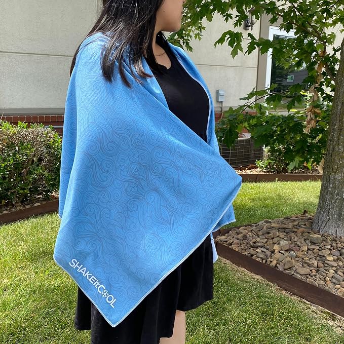 SHAKEitCOOL Large Cooling Shawl - Instant Heat Relief for Outdoor Events - Image 2