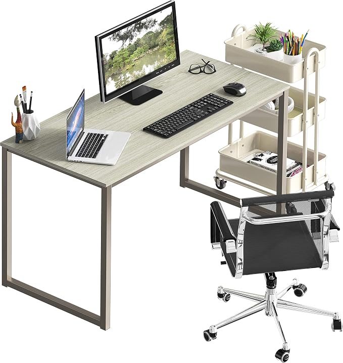 SHW Mission 40-Inch Home Office Computer Desk, Maple - Image 6