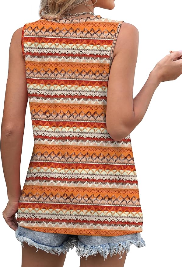 WIHOLL Women's Sleeveless Summer Crewneck Loose Fit Tank Tops - Image 4