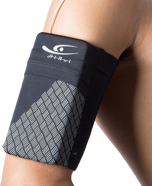 HiRui Universal Sports Armband Cell Phone Armband Sleeves Running Armband for Exercise Workout, Compatible with iPhone 17/17Plus/Pro/16/15/15Plus/14 Samsung Galaxy All Phones (X-Large, Black) by HiRui
