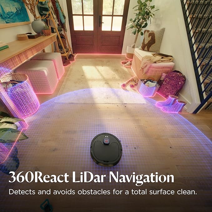 Bissell FlexClean FurForce Robot Vac & Mop, LiDAR Navigation, HEPA, 4270L | 2X stronger suction; NeverTangle brush roll; 180-min runtime; 60-day self-empty base; deep carpet clean - Image 5