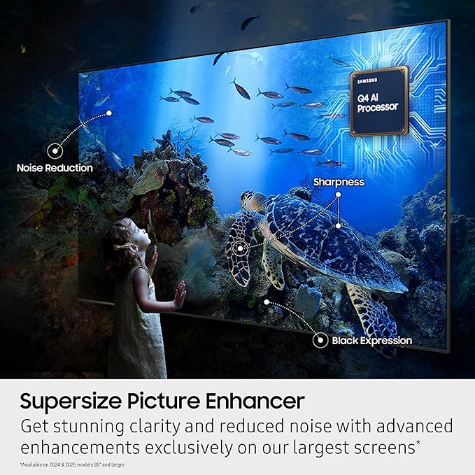 Samsung 98-Inch Class QLED Q7F Series Samsung Vision AI Smart TV (2025 Model, 98Q7F) Quantum HDR, Object Tracking Sound Lite, Q4 AI Gen1 Processor, 4K upscaling, Gaming Hub w/Alexa Built-in - Image 3