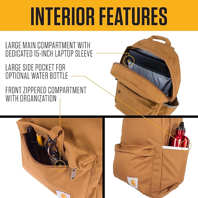 Carhartt Classic 21L Backpack Atomic Blue | Classic Laptop, Water-Resistant Pack with 15 Laptop Sleeve and Organizational Compartments - Image 3