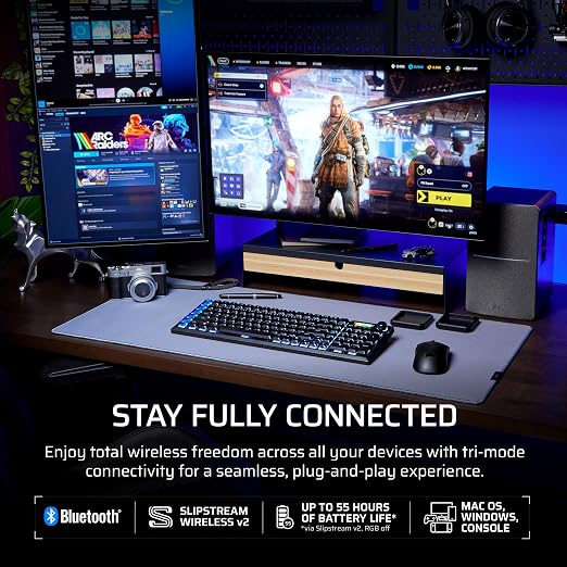 Corsair Vanguard AIR 99 Wireless Low-Profile Optical-Mechanical RGB Gaming Keyboard – QWERTY US, 99% Layout, OPX Switches, 8000Hz Hyper-Polling, Stream Deck Integration, Flashtap SOCD – Black - Image 7
