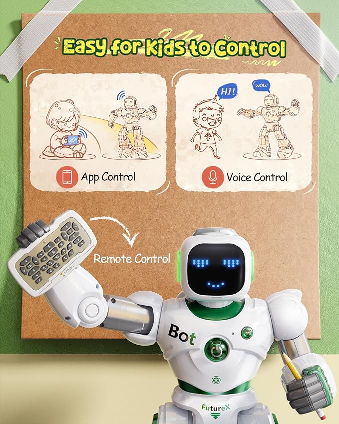 Ruko 1088 Large Remote Control Robot Toys for Kids, Birthday Gift, Green | STEM Programmable Remote Control Robot, Electronics Educational Gifts for Boys & Girls 4 5 6 7 8 9 Year Old - Image 6