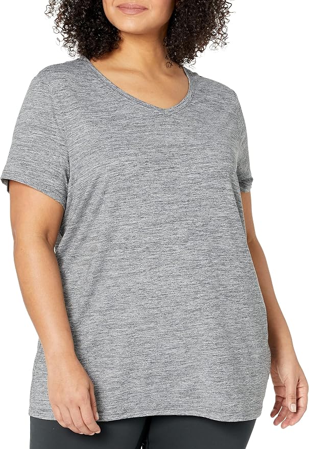 Amazon Essentials Women's Active Quick Dry Tech Stretch Short-Sleeve V-Neck T-Shirt (Available in Plus Size), Pack of 2 - Image 7