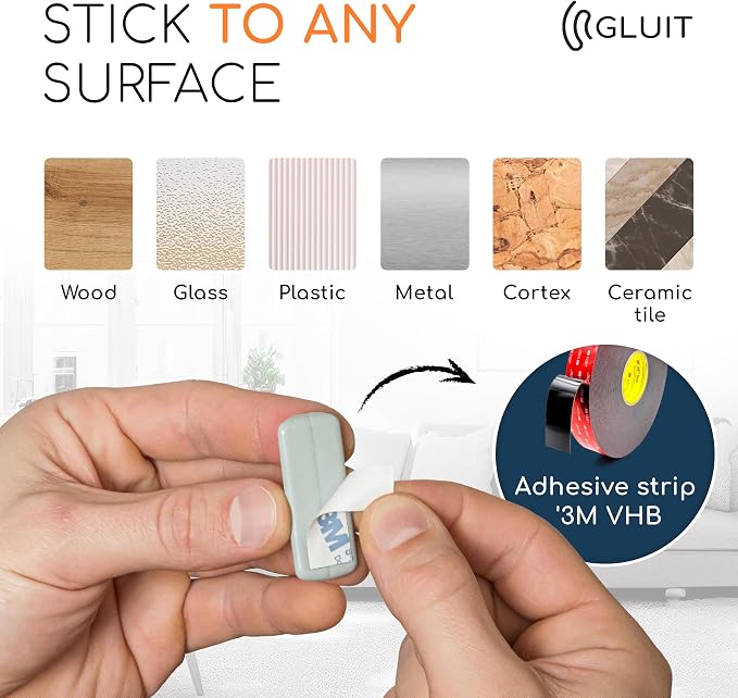 Cord Organizer for Desk, Nightstand Cable Holder, 5 Pack, Multislot, Grey | GLUIT Adhesive Charger Organizer, Cable Management for Desk Car Office Home College Dorm Room Cable Clips for Cords - Image 3