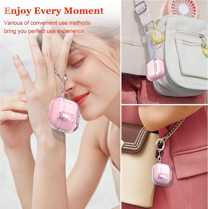 for AirPods 4th Generation Case Cover 2024, Military-Grade Shockproof Transparent Anti-Yellowing, Charging Port Dust-Proof & Stand Design with Cleaning Kit for AirPods 4 Case, Crystal Pink - Image 7