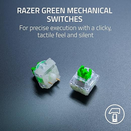 Razer BlackWidow V4 X Mechanical Gaming Keyboard, Minecraft Edition | Green Switches Tactile & Clicky, 6 Macro Keys, Chroma RGB, Doubleshot ABS Keycaps, Sound Dampening & Stabilizers - Image 3