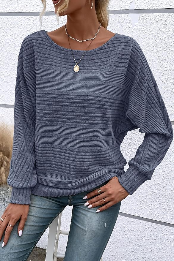Womens Long Sleeve Shirts Crewneck Tunic Tops Pullover Sweaters Business Casual Blouses Fall Fashion 2026 - Image 2