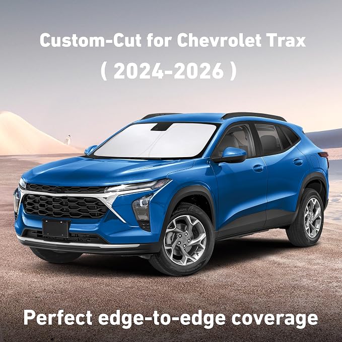 EcoNour Windshield Sunshade Compatible for Chevrolet Trax 2024 2025 2026, Sun Visor for Front Windshield & Window Sun Shade Cover, UV Heat Blocker & Protector, Car Accessories - Image 2