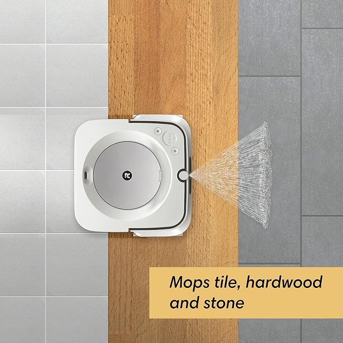 iRobot Braava Jet M6 (6110) Ultimate Robot Mop- Wi-Fi Connected, Precision Jet Spray, Smart Mapping, Works with Alexa, Ideal for Multiple Rooms, Recharges and Resumes, White - Image 6