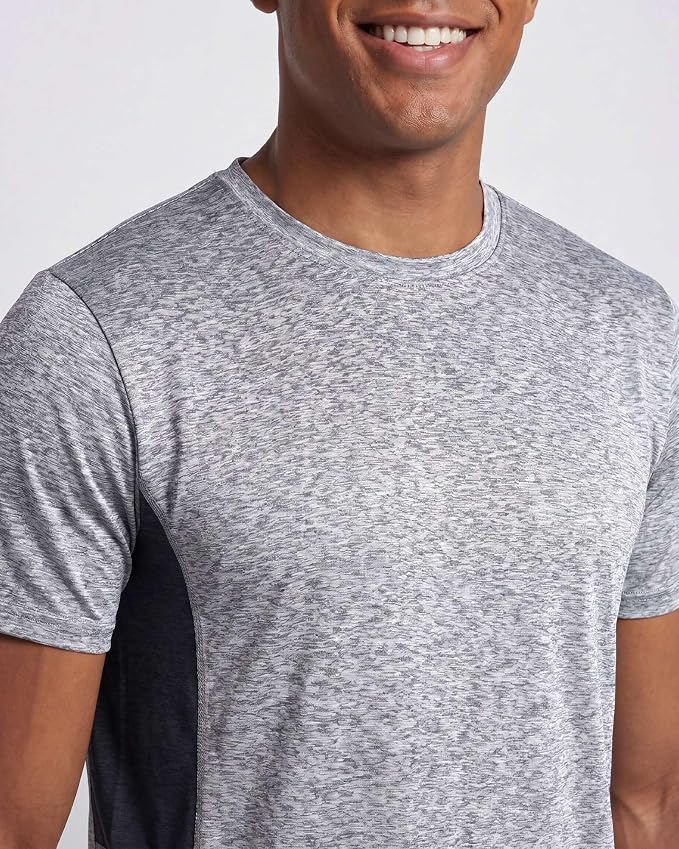 5 Pack Men's Dry Fit Short Sleeve T-Shirt Gym Workout Athletic Running Tee | Cooling, Moisture-Wicking, Crew Neck, Quick-Dry, Breathable, Active, Exercise, Fitness, Basketball, Cycling, Hiking, Tennis - Image 3