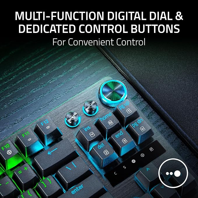 Razer Huntsman V3 Pro TKL 8KHz Esports Gaming Keyboard, Black | Analog Optical Switches Gen 2, 8KHz Polling, Razer Snap Tap, Rapid Trigger, Adjustable Actuation, Media Controls - Image 10