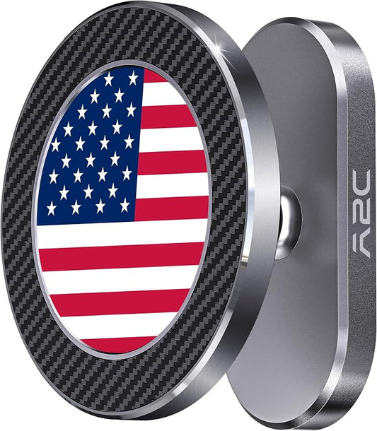 A2C American Flag Alloy Magnetic Golf Cart Phone Holder Golf Accessories | 4th of July Golf Cart Decorations fits EZGO Club Car Yamaha, 250 Anniversary USA Patriotic Golf Gifts for Men Women Essential by A2CSupportAlways