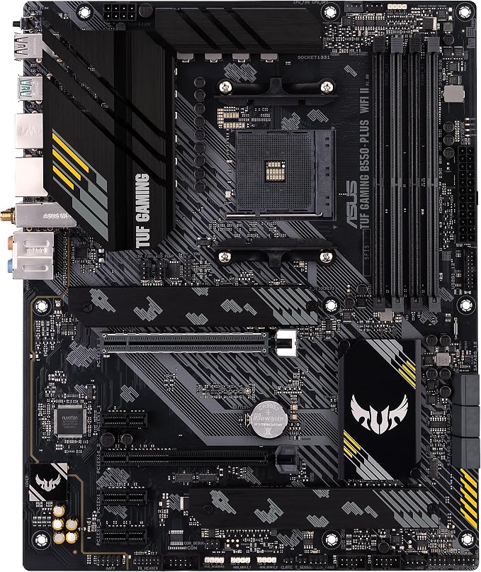 ASUS TUF Gaming B550-PLUS WiFi II AMD AM4 (3rd Gen Ryzen™) ATX Gaming Motherboard (PCIe 4.0, WiFi 6, 2.5Gb LAN, BIOS Flashback, USB 3.2 Gen 2, Addressable Gen 2 RGB Header and Aura Sync) - Image 5