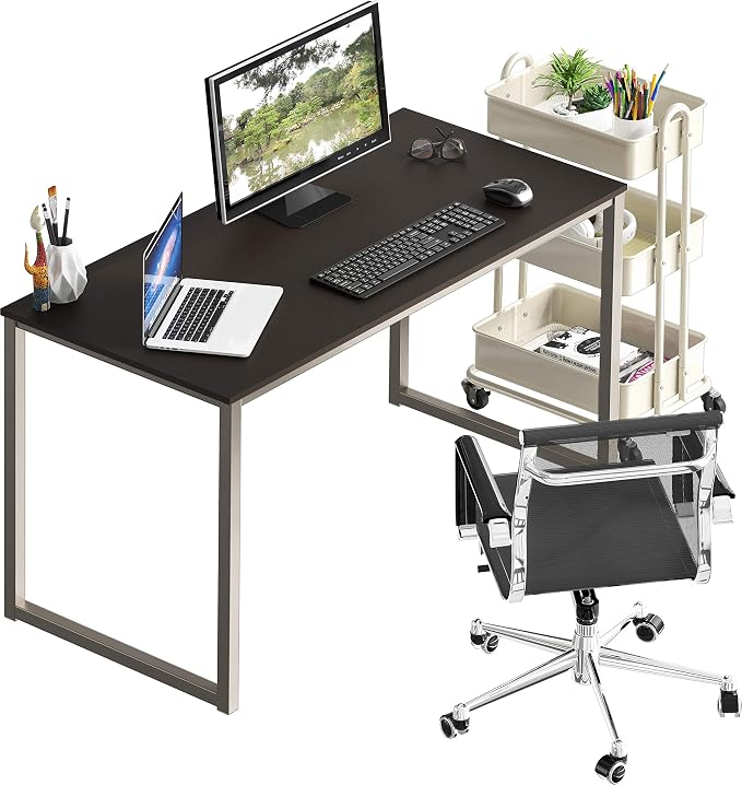 SHW Mission 48-Inch Home Office Computer Desk, Espresso - Image 6