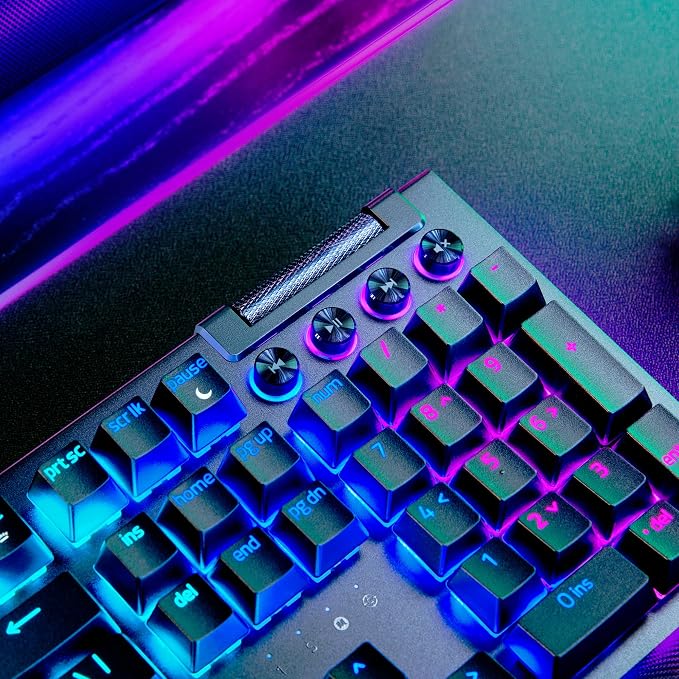Razer BlackWidow V4 Pro Wired Mechanical Gaming Keyboard, Orange Switches | Tactile & Quiet Switches, Doubleshot ABS Keycaps, Command Dial, 8 Dedicated Macro Keys, RGB, Snap Tap, Magnetic Wrist Rest - Image 10