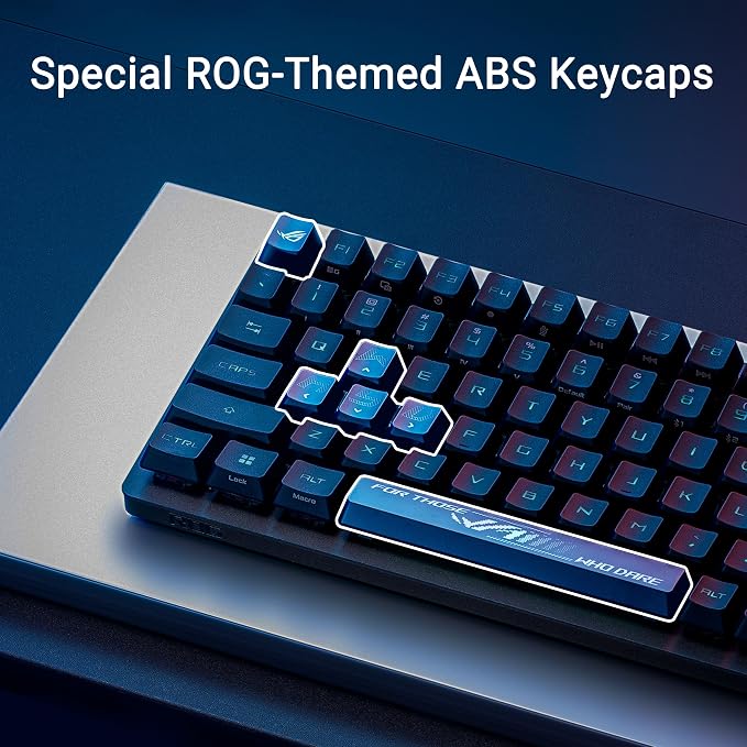 ASUS ROG Strix Scope II 96 RX Wireless Optical Gaming Keyboard – 96% Full-Size, Tri-Mode Connectivity, Pre-lubed ROG RX Red Linear Switches PBT Keycaps, RGB, PC/Mac Support - Black - Image 5