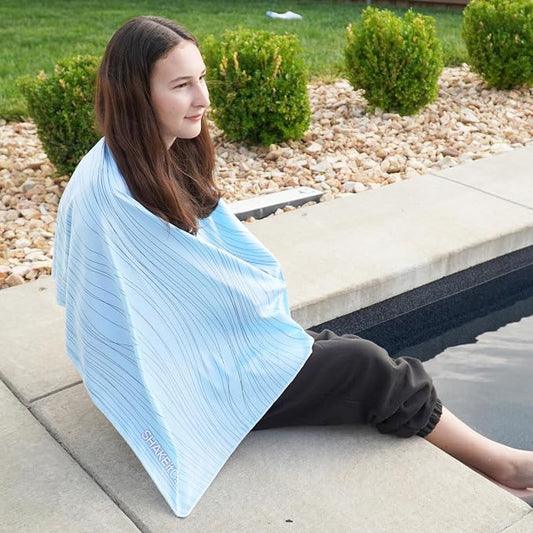 SHAKEitCOOL Large Cooling Shawl - Instant Heat Relief for Outdoor Events by SHAKEitCOOL