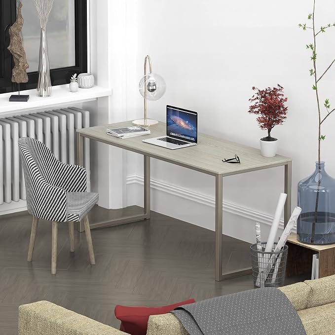 SHW Mission 55-Inch Home Office Computer Desk, Maple - Image 2