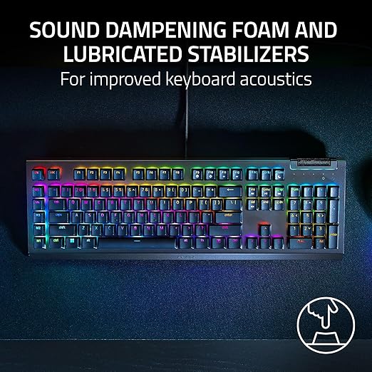 Razer BlackWidow V4 X Mechanical Gaming Keyboard, Yellow Switches, Black | Linear & Silent Switches, 6 Dedicated Macro Keys, Chroma RGB, Doubleshot ABS Keycaps, Roller & Media Controls, Snap Tap - Image 7