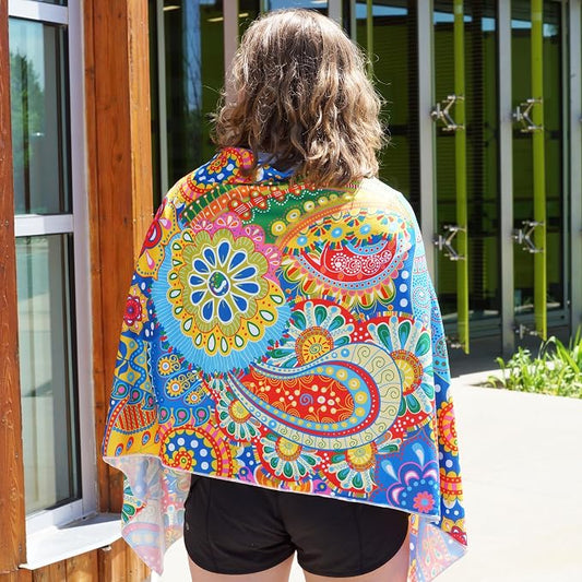 SHAKEitCOOL Large Cooling Shawl - Instant Heat Relief for Outdoor Events by SHAKEitCOOL