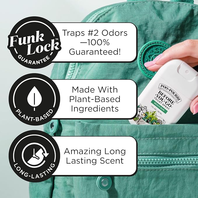 Poo-Pourri Before-You-Go Pocket Toilet Spray, Travel Essentials, Beach Bum, 1 Fl Oz, Up to 50 Uses, On-The-Go Bathroom Odor Deodorizer with Essential Oils, TSA Approved Size, Coconut Orchid Scent - Image 2