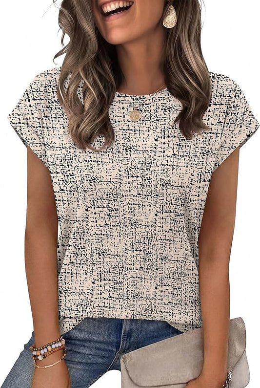 Alaroo Womens Summer Tops Short Sleeve Shirts Crew Neck Tshirt Cute Trendy Tunic Blouses (S-3XL) by Alaroo