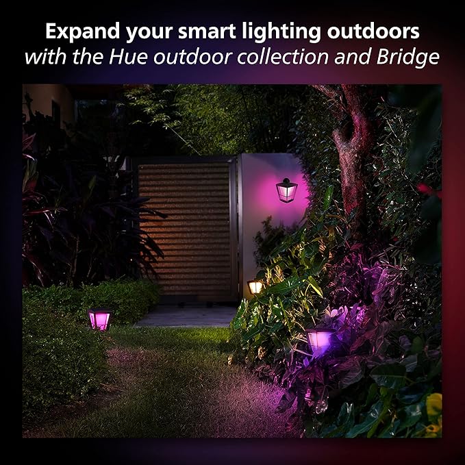Philips Hue Calla Outdoor Smart Pathway Light, 1 Pack, White & Color Ambiance Walkway LED Lights, Weatherproof Low Voltage Lighting, Requires Bridge and Power Supply, Control with App and Voice - Image 8