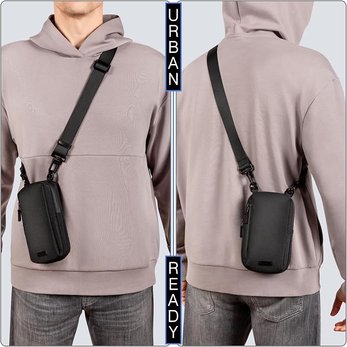 Cell Phone Crossbody Sling Bag EDC – RFID Small Shoulder Bag with Urban Tech Aesthetic - Image 2