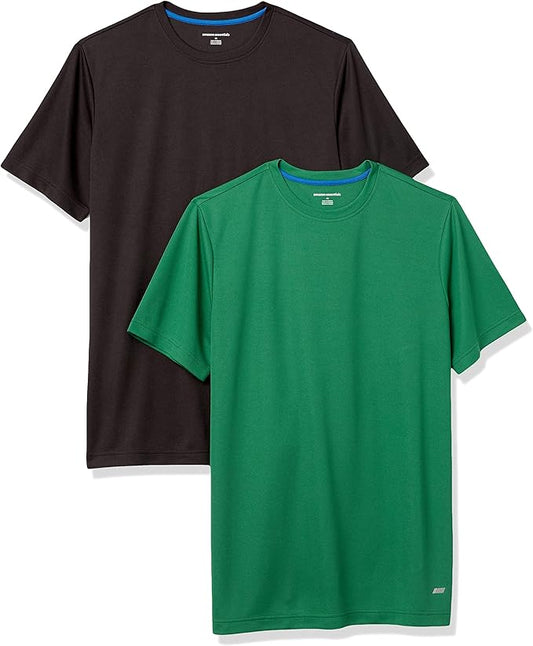 Amazon Essentials Men's Moisture Wicking Breathable Active Performance Tech Gym T-Shirts, Pack of 2 by AmazonEssentials
