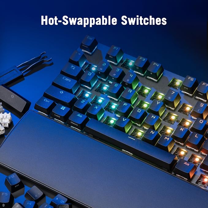 ASUS ROG Strix Scope II X Wired USB Mechanical Gaming Keyboard – 100% Full-Size, Hot Swappable Pre-lubed ROG NX Snow V2 Linear Switches, PBT Keycaps, RGB, PC/Mac Support - Black - Image 3
