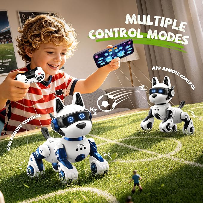 Smart Robot Dog, 2.4GHz Remote Control Robot Dog Toys for Kids 5-7 8-12, Voice & APP Control, Interactive Realistic Robot Puppy Toys for 5 6 7 8 9 10 11 12 Year Old Boys, Birthday Boy Girl Gift - Image 5