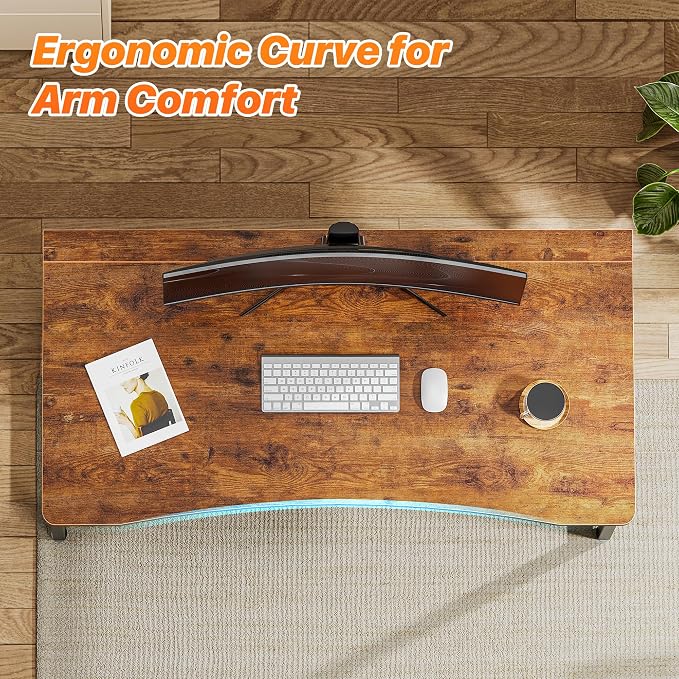 Huuger Folding Desk for Small Spaces, 31.5 Inch Foldable Computer Table, Easy Assembly, for Home Office, Study, Bedroom, Dorm, Space Saving, Small Writing Work Office Computer Desk, Rustic Brown - Image 5