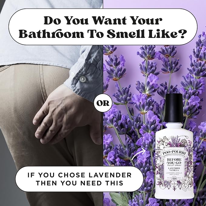 Poo-Pourri Before-You-Go 8oz Air & Toilet Freshener Lavender Vanilla Spray – Instantly Works to Trap Bathroom Odor – Plant Based Ingredients & Essential Oils – with Lavender, Vanilla & Citrus - Image 9