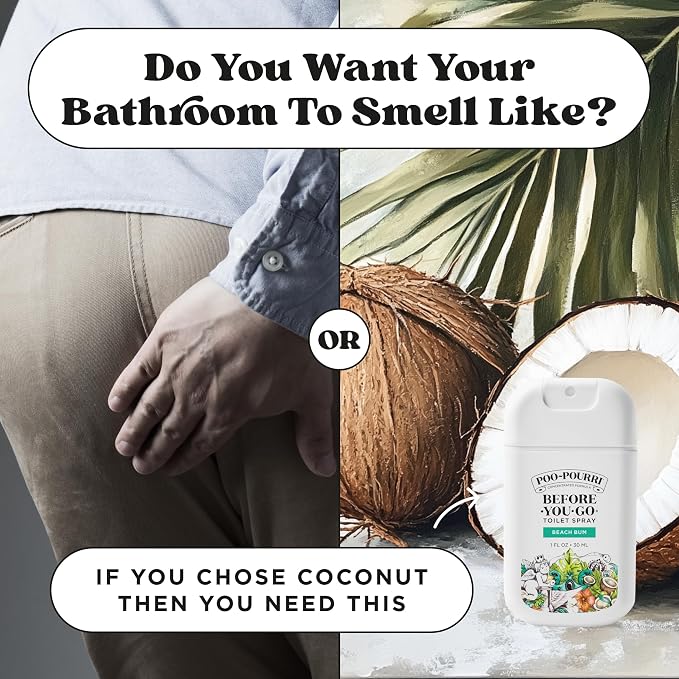 Poo-Pourri Before-You-Go Pocket Toilet Spray, Travel Essentials, Beach Bum, 1 Fl Oz, Up to 50 Uses, On-The-Go Bathroom Odor Deodorizer with Essential Oils, TSA Approved Size, Coconut Orchid Scent - Image 8