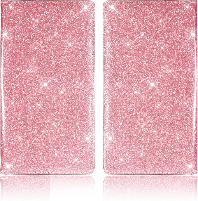 TOURSUIT Car Registration & Insurance Card Holder, Glitter Pink | Vehicle License Document Organizer, Glove Box Compartment, Interior Car Accessories, For Women Men - Image 3